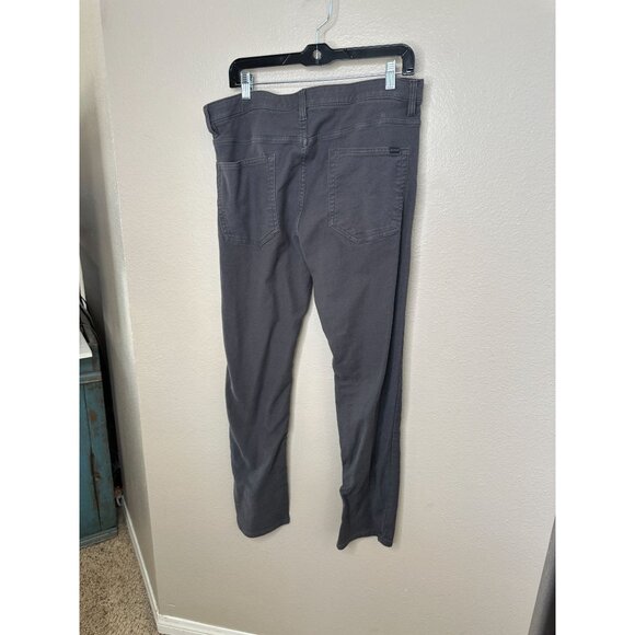 Jachs NY Mens Slim Fit Gray Stretch Pants Size 34/32 Five-Pocket Cotton Rayon - Picture 3 of 7